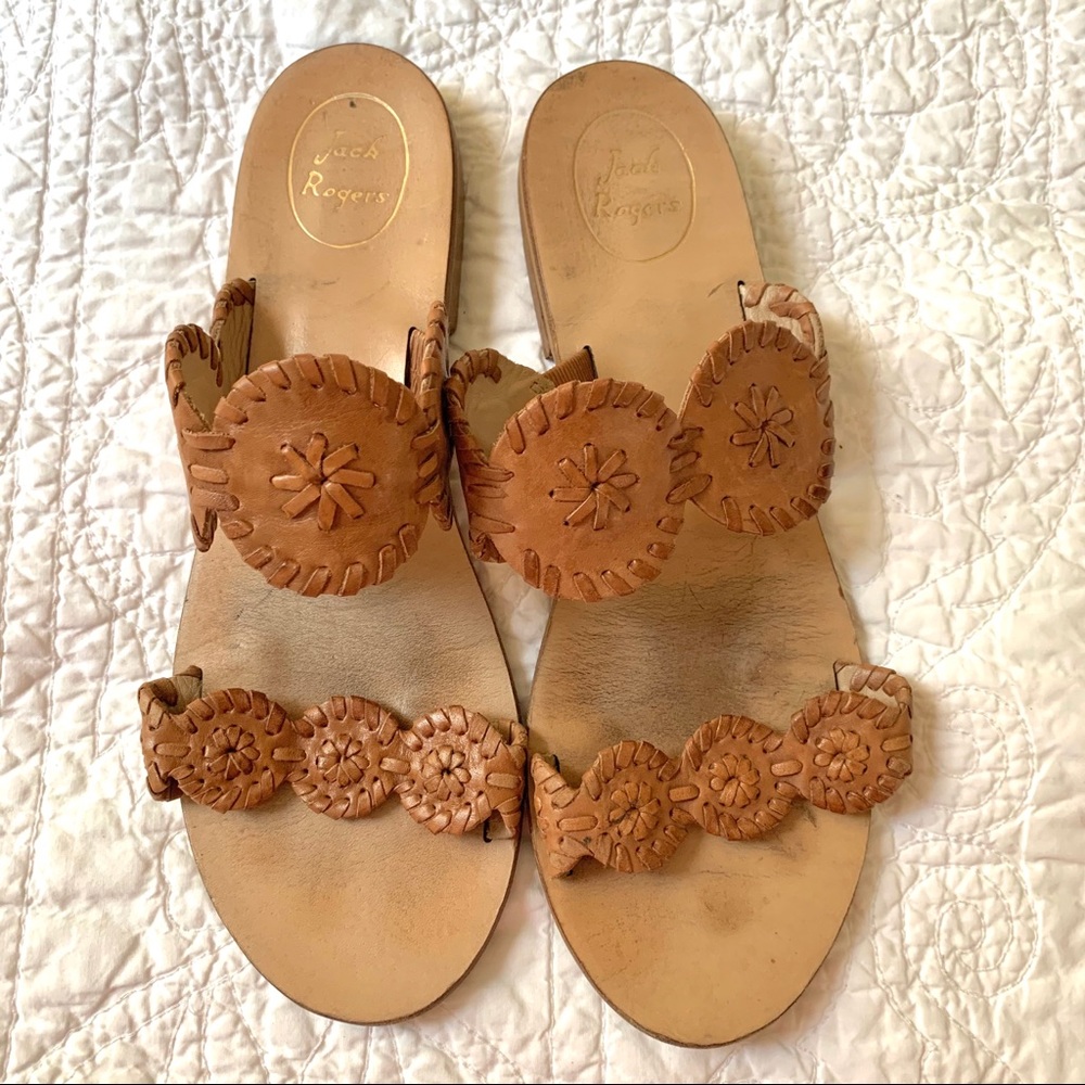 JACK ROGERS leather slide